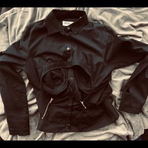 Black Bustier Top by Hussein Chalayan New